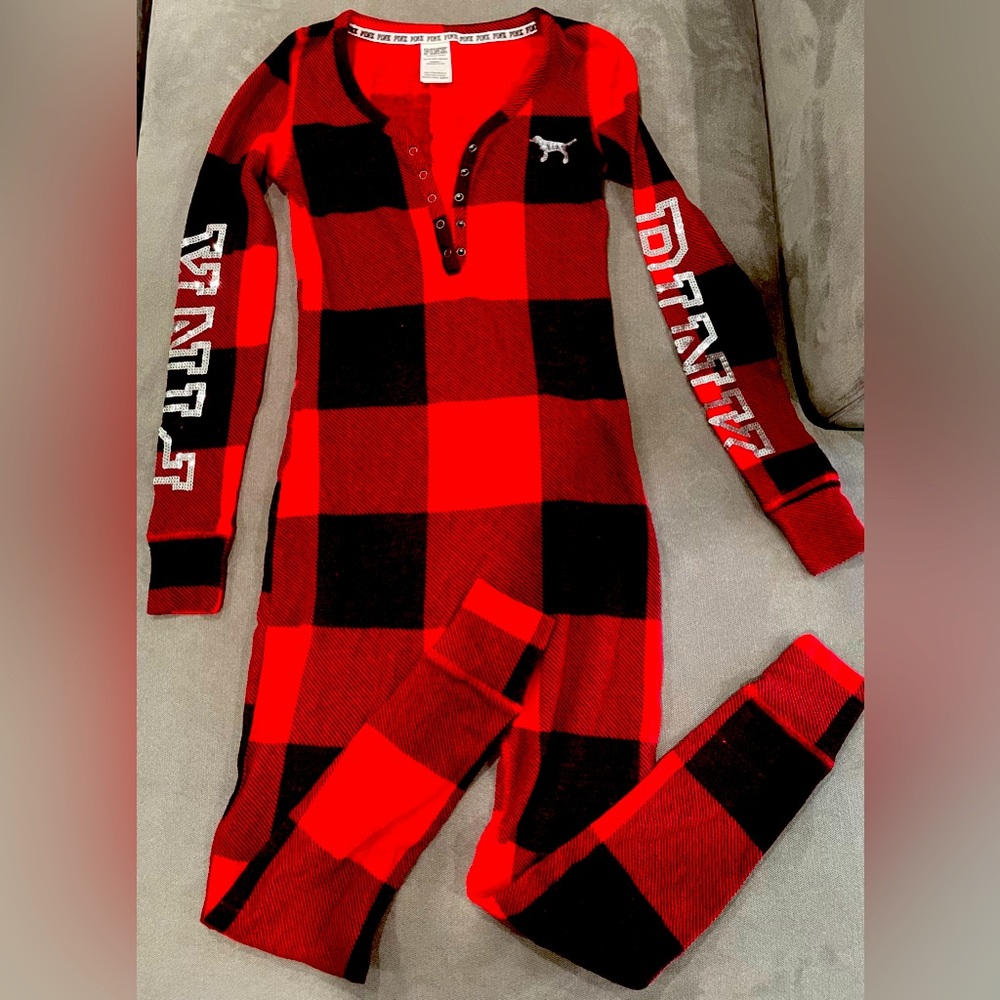PINK Lumberjack Onesie Pajama Size XS